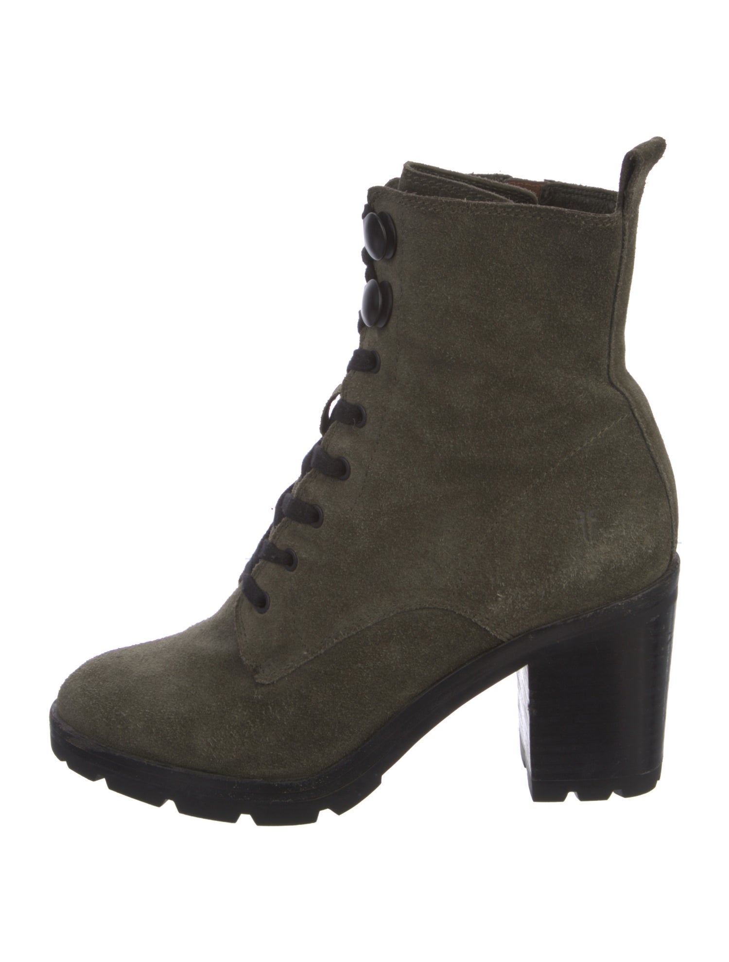 Frye Suede Combat Boots