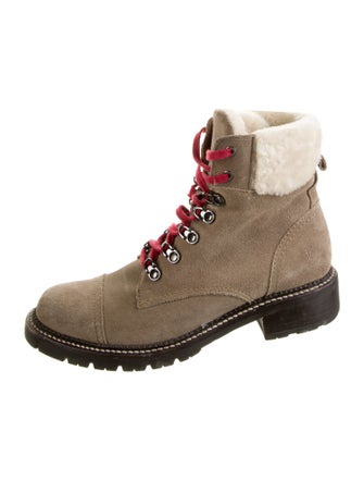 Frye Suede Combat Boots