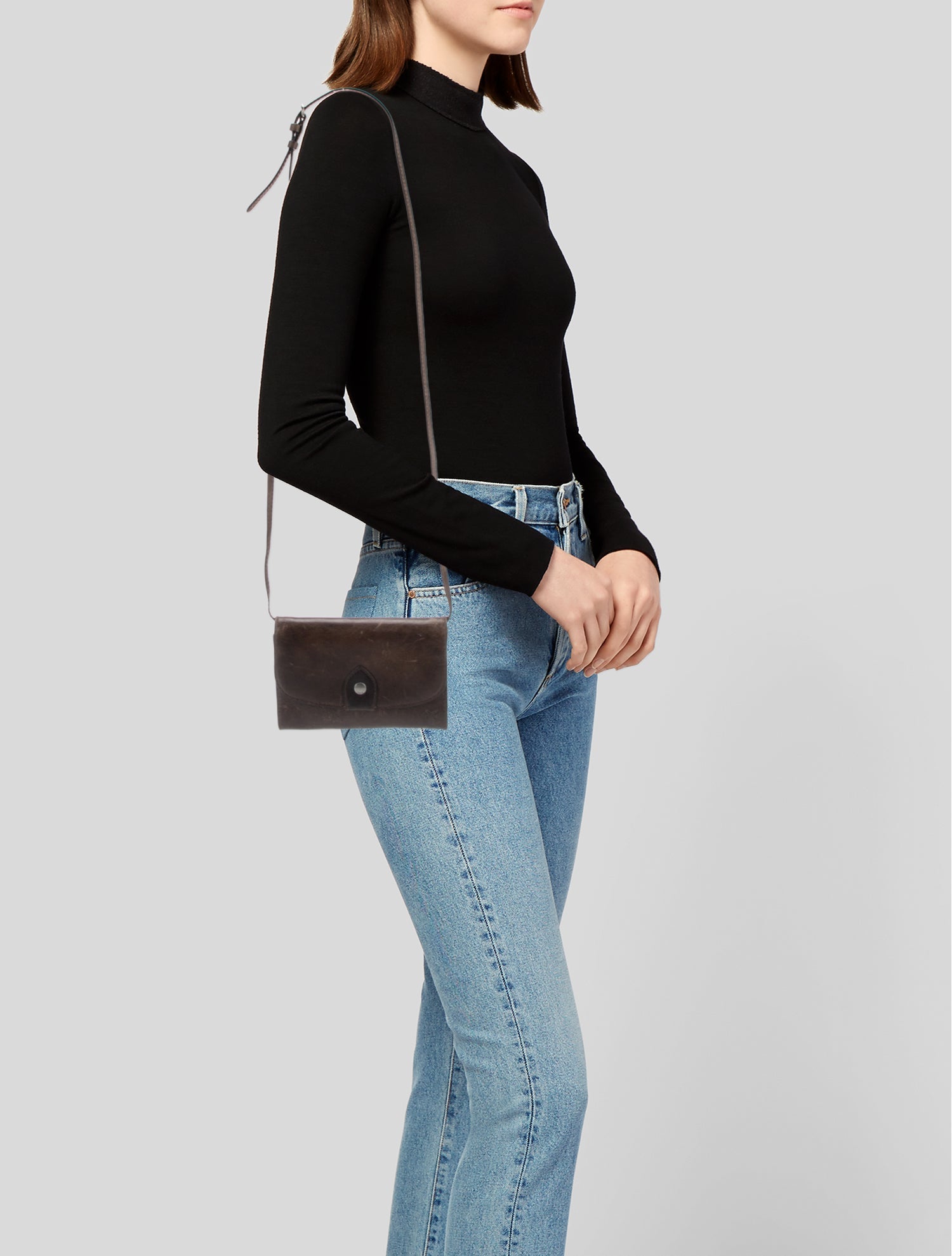 Celine Black Leather Trio Pull Apart Crossbody Bag