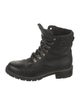Frye Leather Mesh Accents Combat Boots