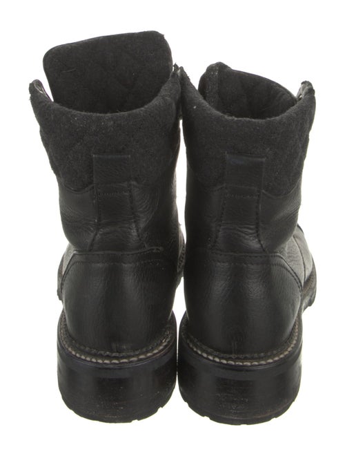 Frye Leather Mesh Accents Combat Boots