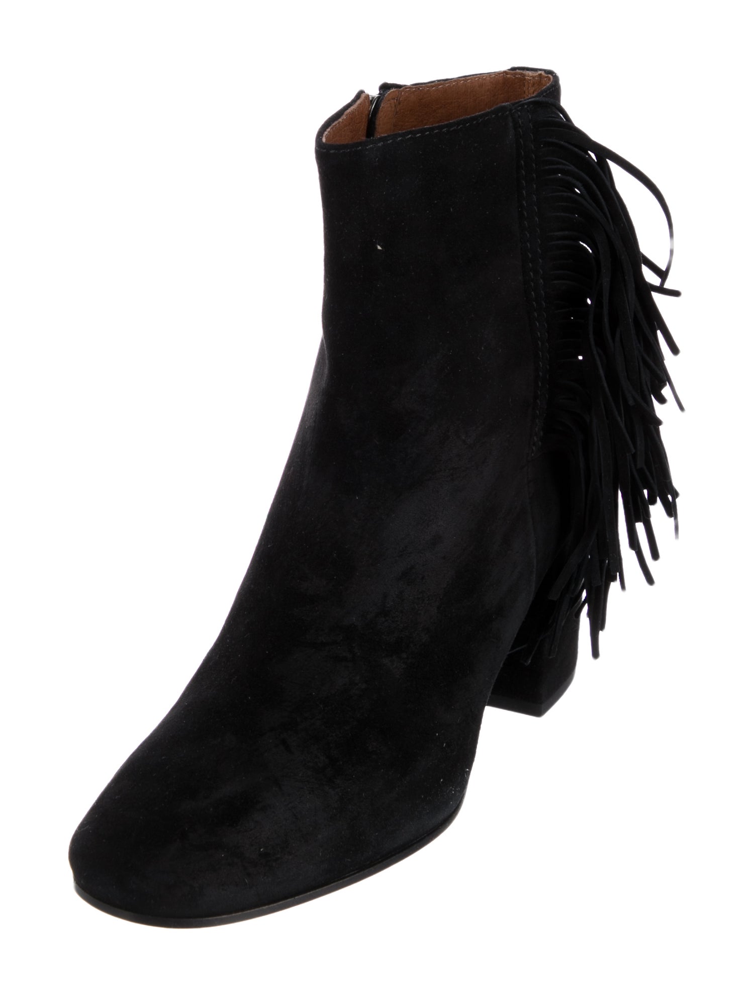Frye Suede Fringe Trim Accent Boots