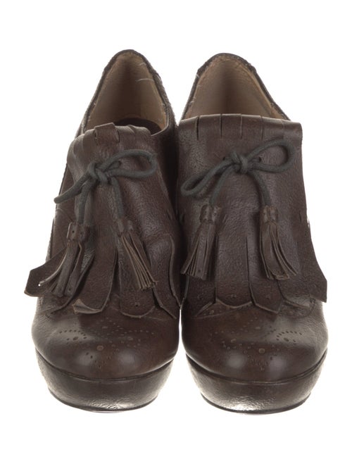 Frye Leather Lasercut Accents Lace-Up Boots