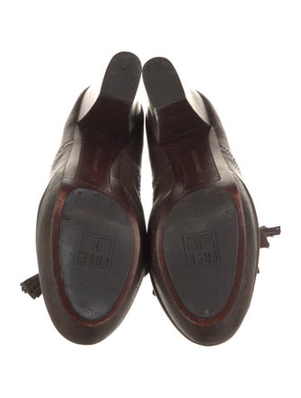 Frye Leather Lasercut Accents Lace-Up Boots