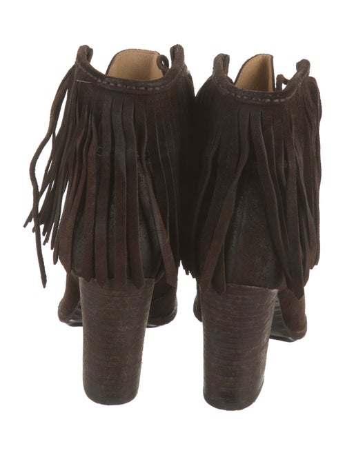 Frye Suede Fringe Trim Accent Boots