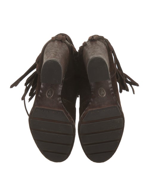 Frye Suede Fringe Trim Accent Boots