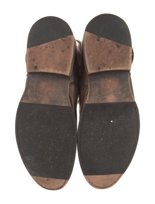 Frye Leather Fur Trim Moto Boots