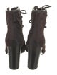 Frye Ponyhair Fur Trim Lace-Up Boots