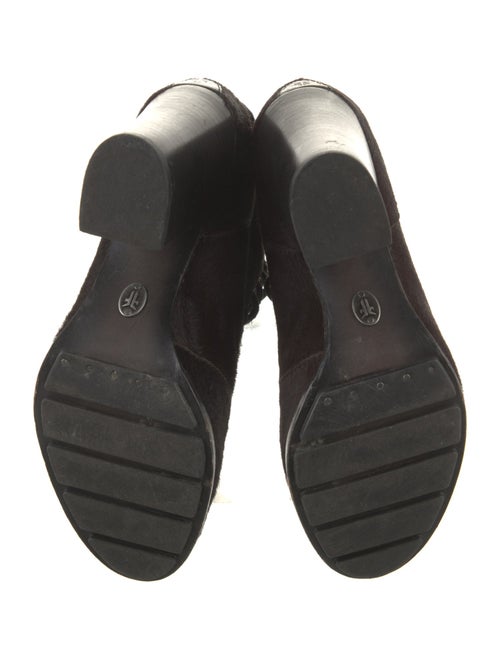 Frye Ponyhair Fur Trim Lace-Up Boots