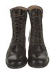 Frye Leather Printed Combat Boots
