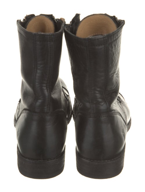 Frye Leather Printed Combat Boots