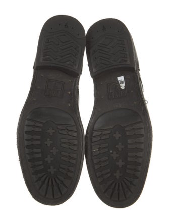 Frye Leather Printed Combat Boots