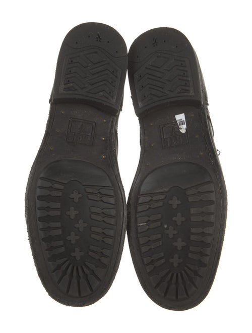 Frye Leather Printed Combat Boots