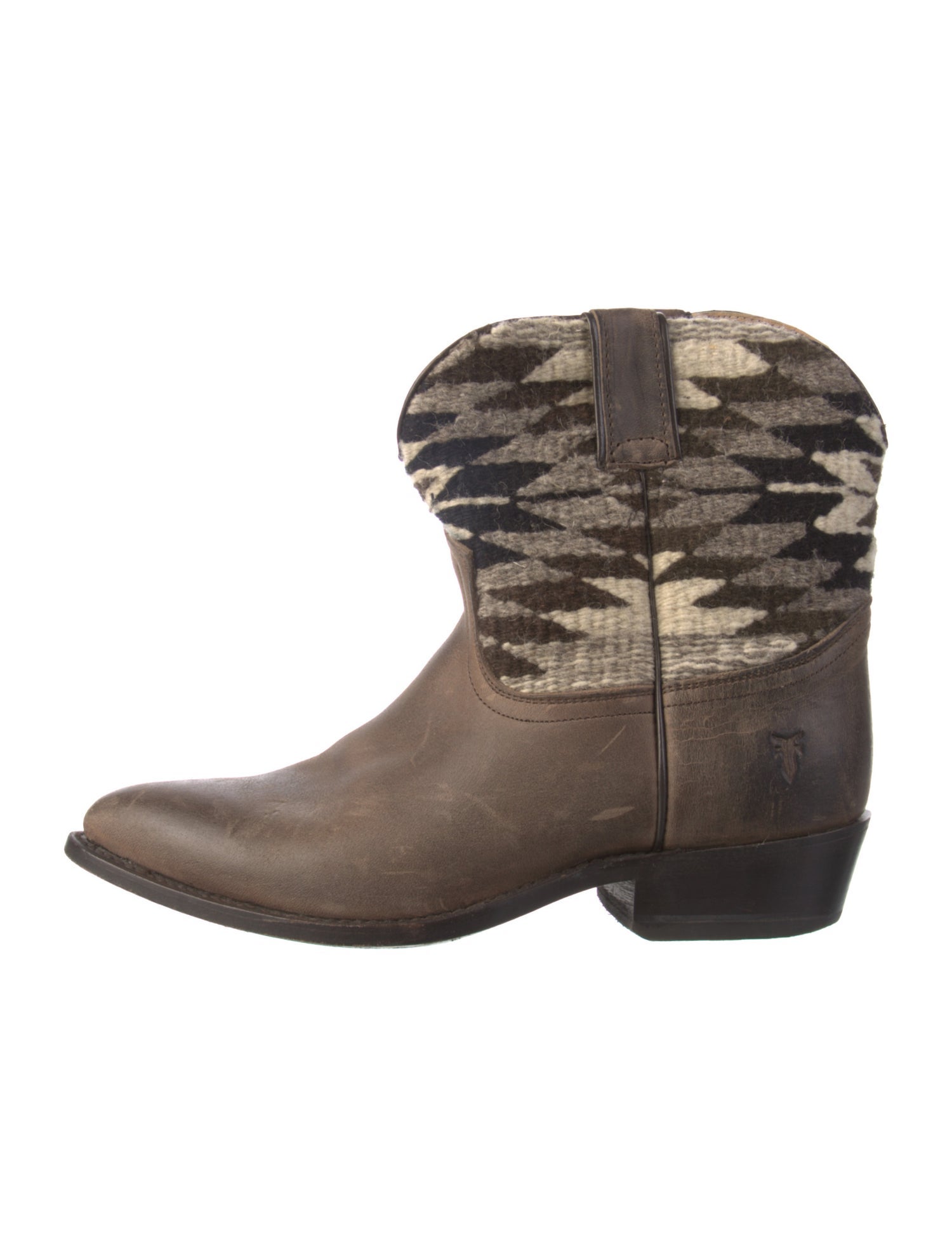 Frye Leather Printed Western Boots