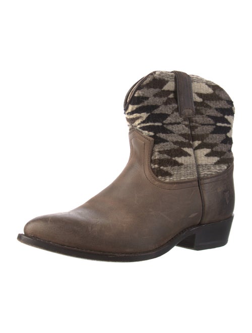 Frye Leather Printed Western Boots