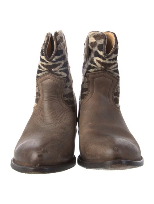 Frye Leather Printed Western Boots