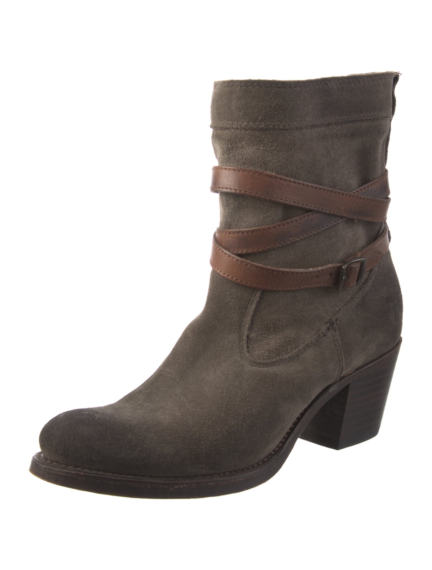 Frye Suede Moto Boots