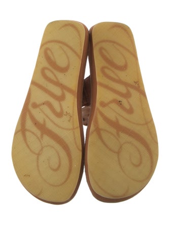 Frye Leather Studded Accents Slides