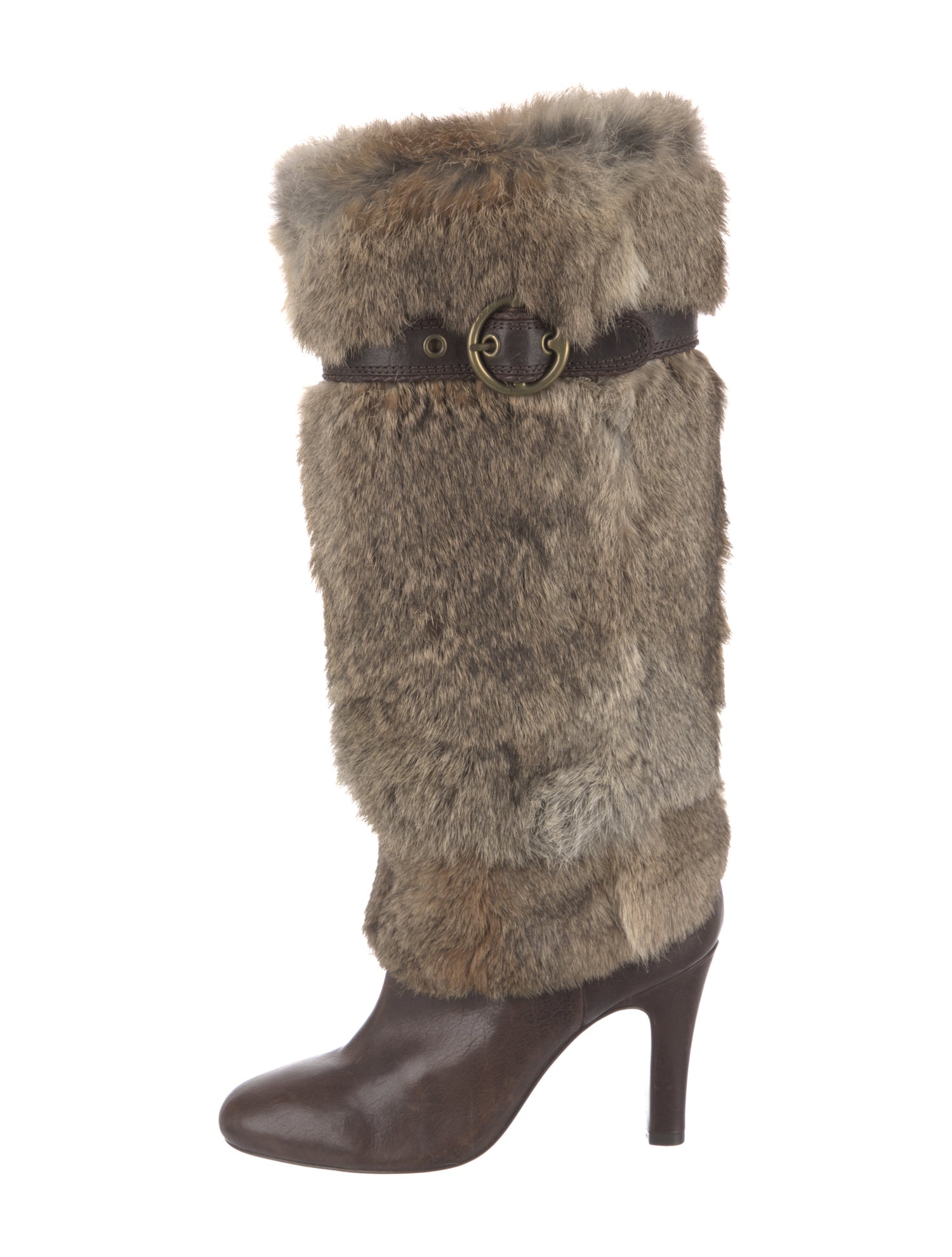 Frye Leather Colorblock Pattern Slouch Boots