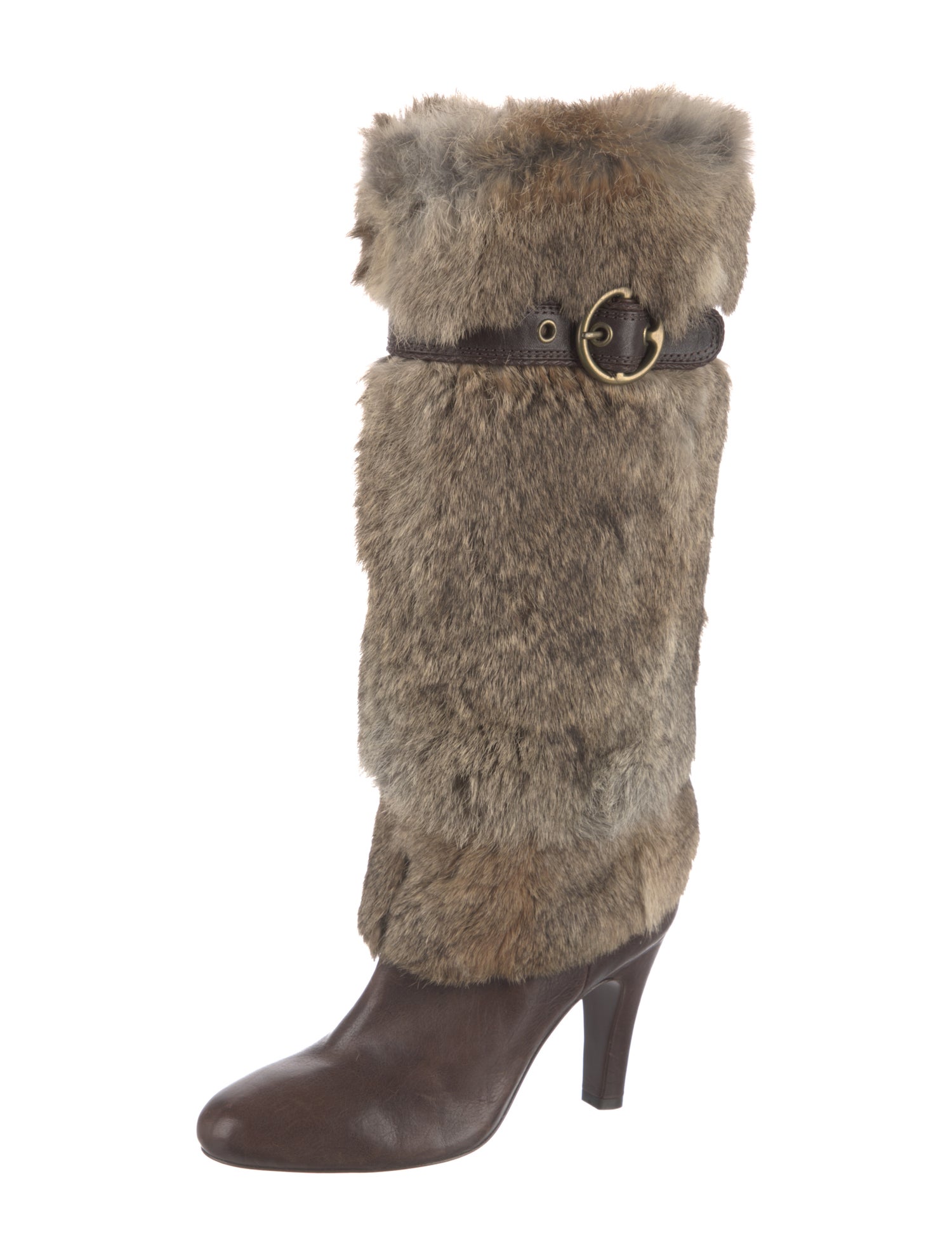Frye Leather Colorblock Pattern Slouch Boots