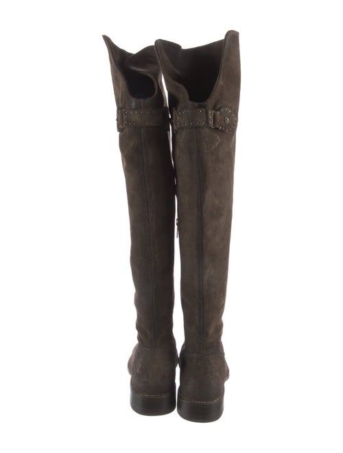 Frye Suede Distressed Accents Riding Boots