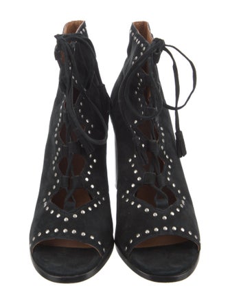 Frye Suede Studded Accents Lace-Up Boots