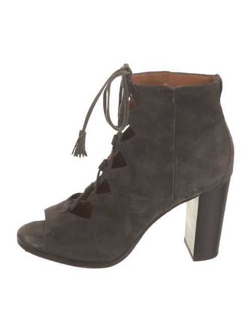 Frye Suede Tassel Accents Lace-Up Boots