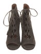Frye Suede Tassel Accents Lace-Up Boots