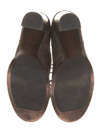 Frye Suede Tassel Accents Lace-Up Boots