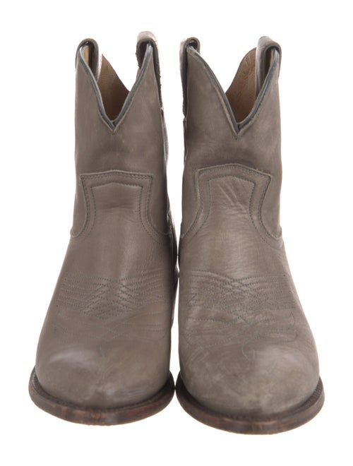 Frye Leather Embroidered Accent Western Boots