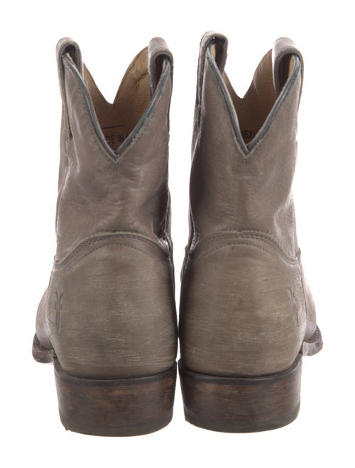 Frye Leather Embroidered Accent Western Boots