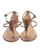 Frye Leather Braided Accents T-Strap Sandals
