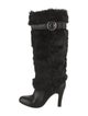 Frye Fur Leather Trim Embellishment Boots