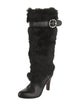 Frye Fur Leather Trim Embellishment Boots