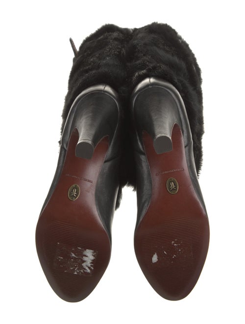 Frye Fur Leather Trim Embellishment Boots