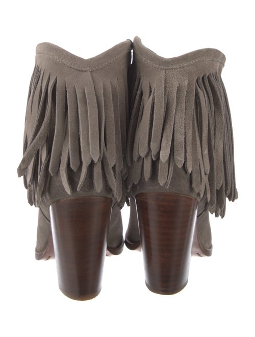 Frye Suede Fringe Trim Accent Western Boots