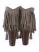 Frye Suede Fringe Trim Accent Western Boots