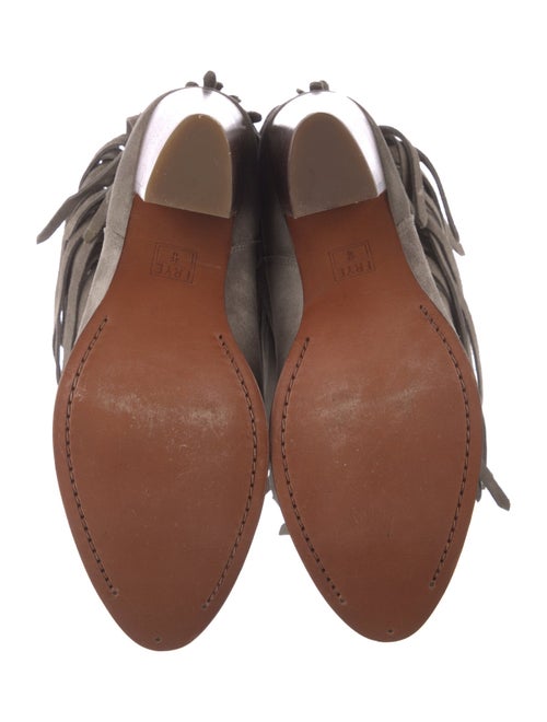 Frye Suede Fringe Trim Accent Western Boots