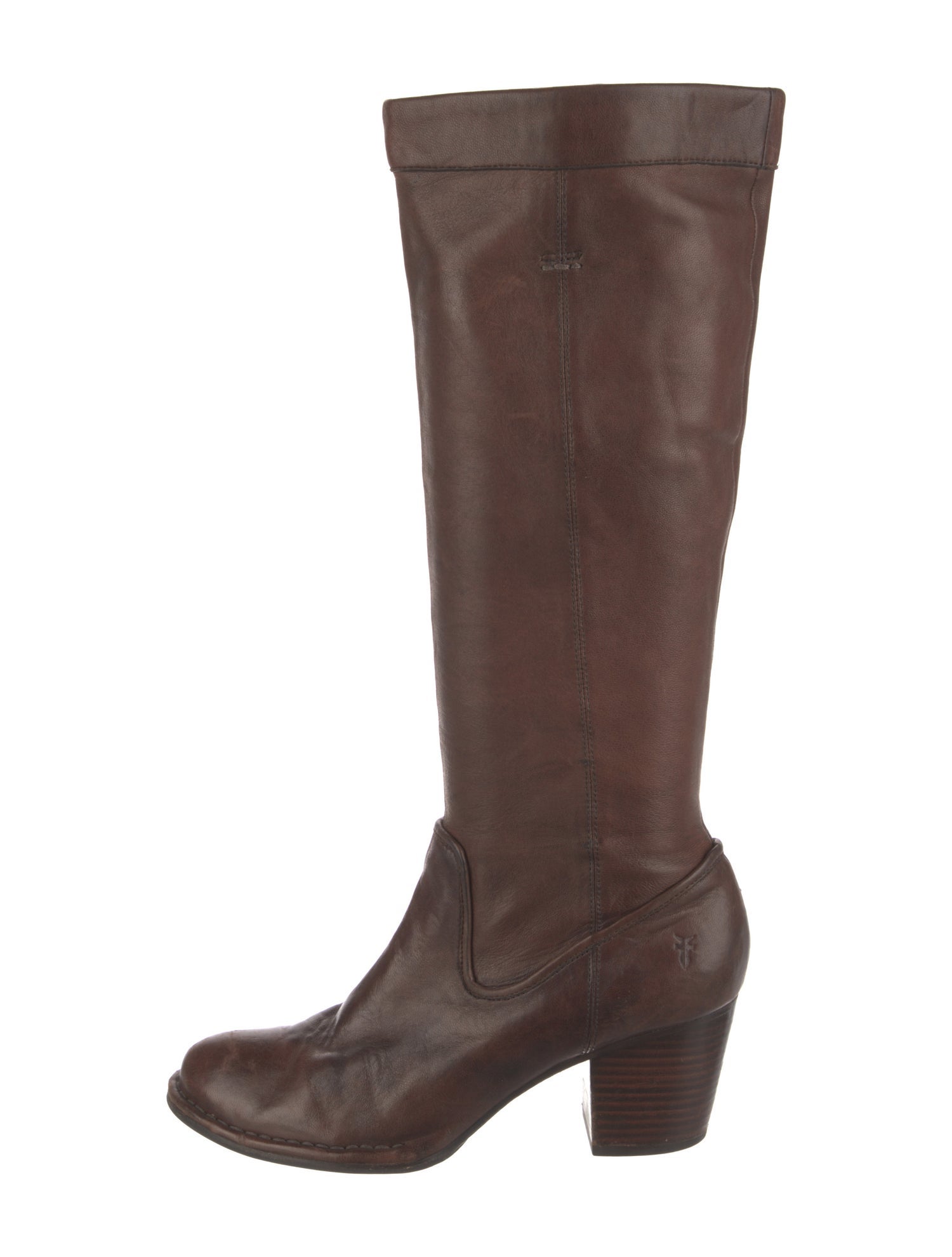 Frye Leather Whipstitch Trim Riding Boots