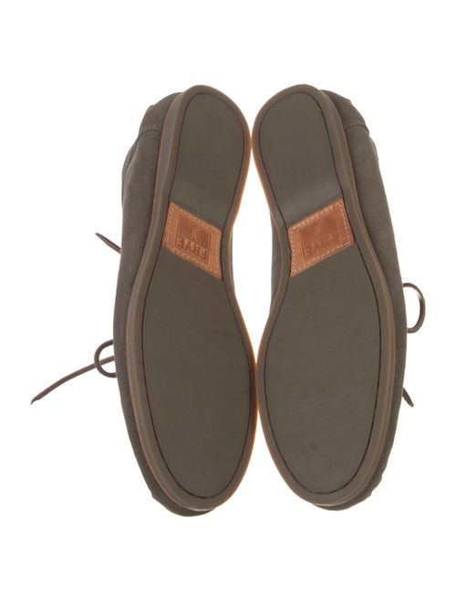 Frye Suede Leather Trim Embellishment Moccasins
