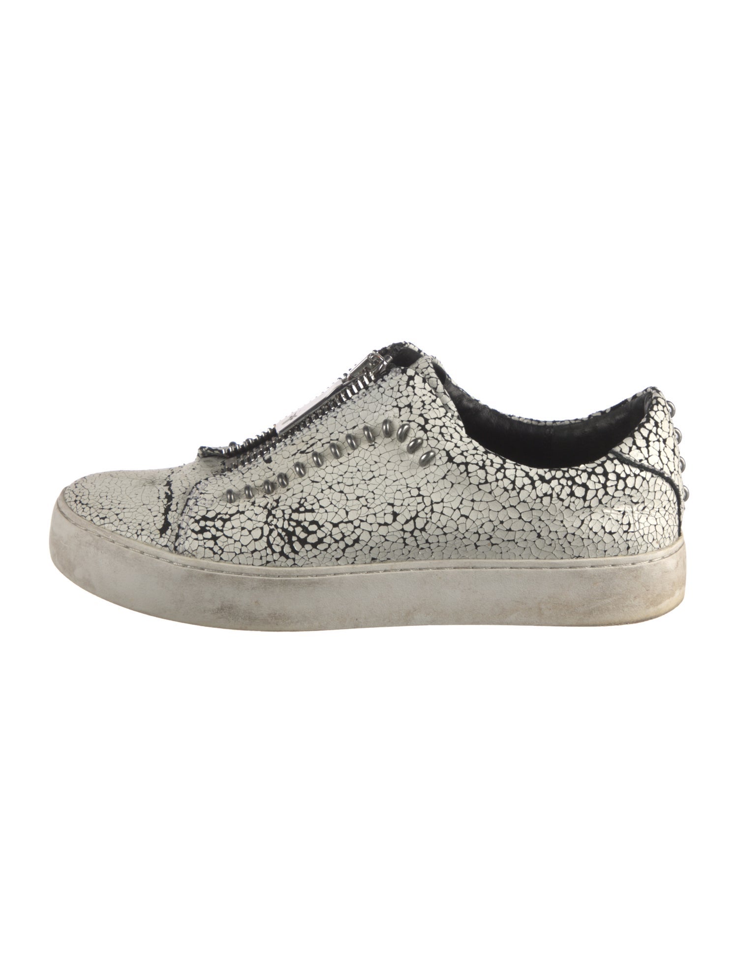 Frye Leather Animal Print Sneakers