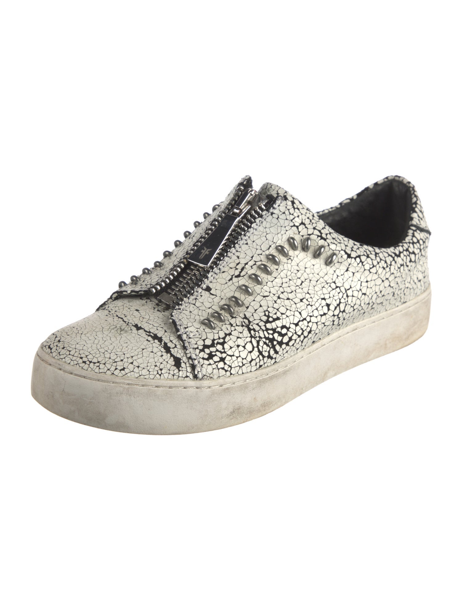 Frye Leather Animal Print Sneakers