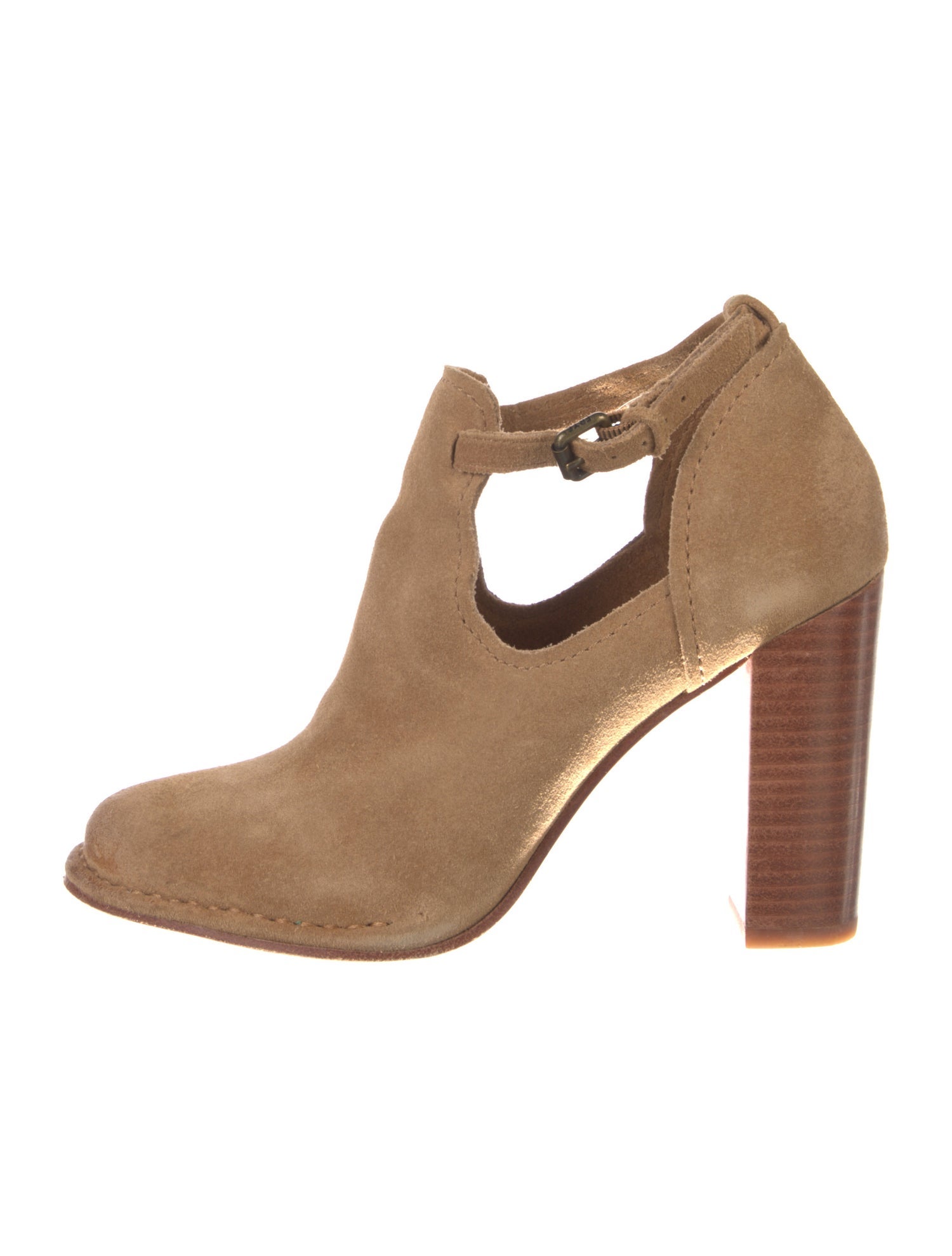 Frye Suede T-Strap Pumps