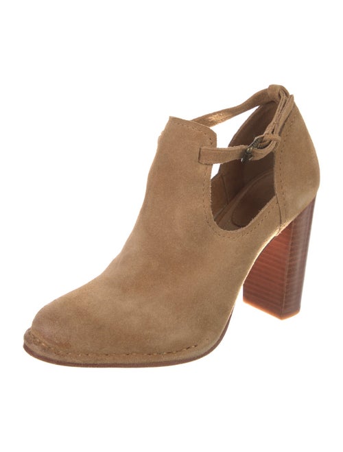 Frye Suede T-Strap Pumps