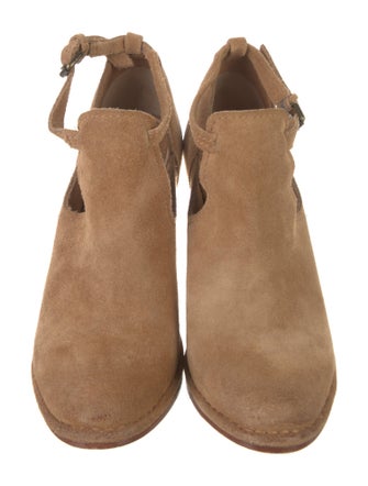 Frye Suede T-Strap Pumps