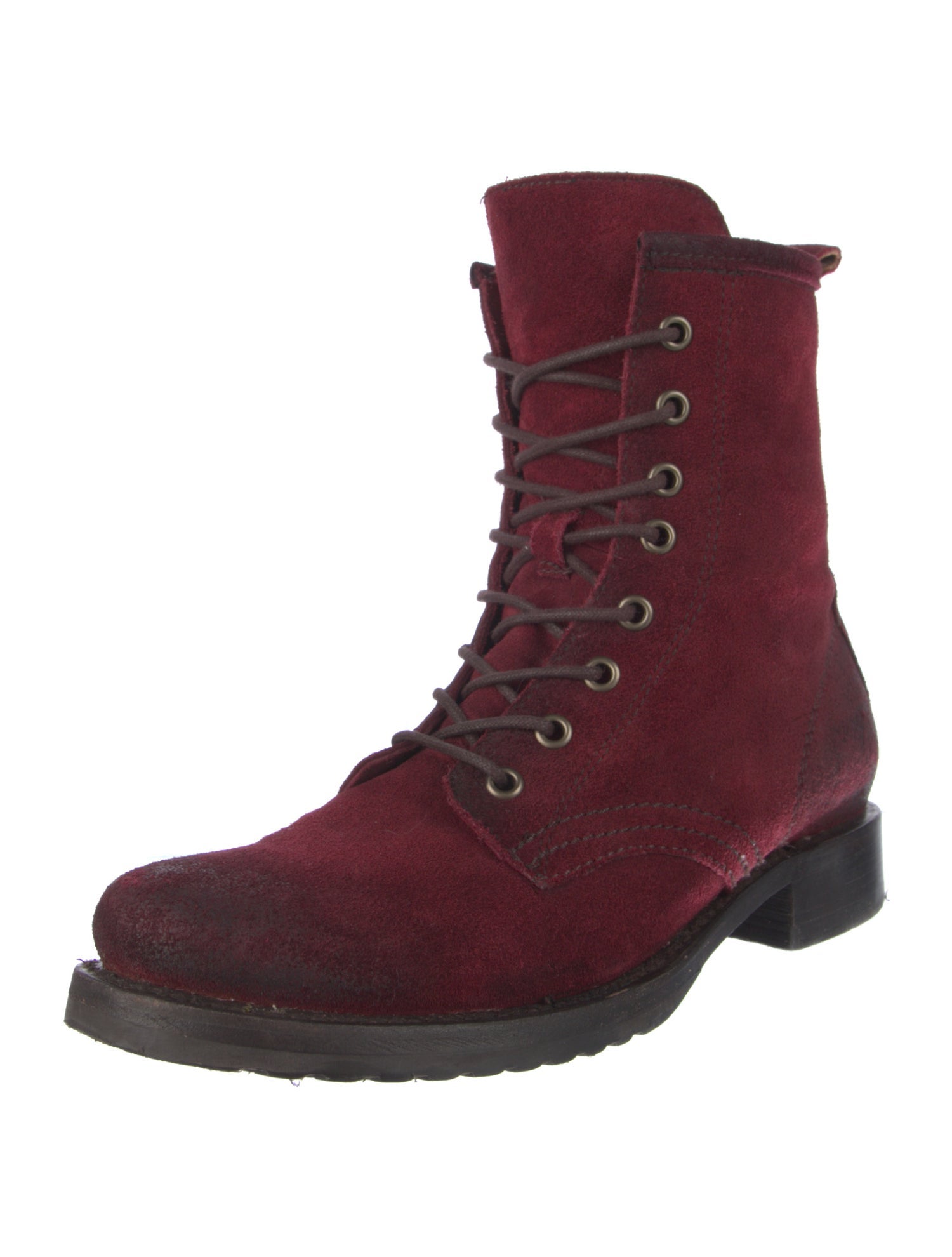 Frye Suede Combat Boots