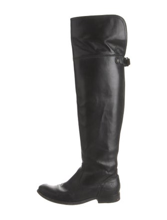 Frye Leather Studded Accents Riding Boots