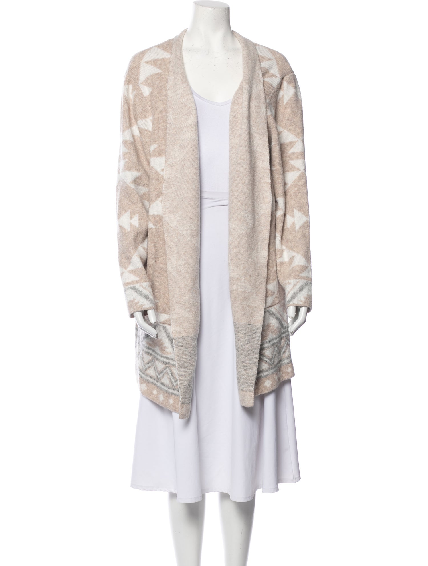 Frye Printed Open Front Sweater