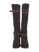 Frye Suede Leather Trim Embellishment Riding Boots