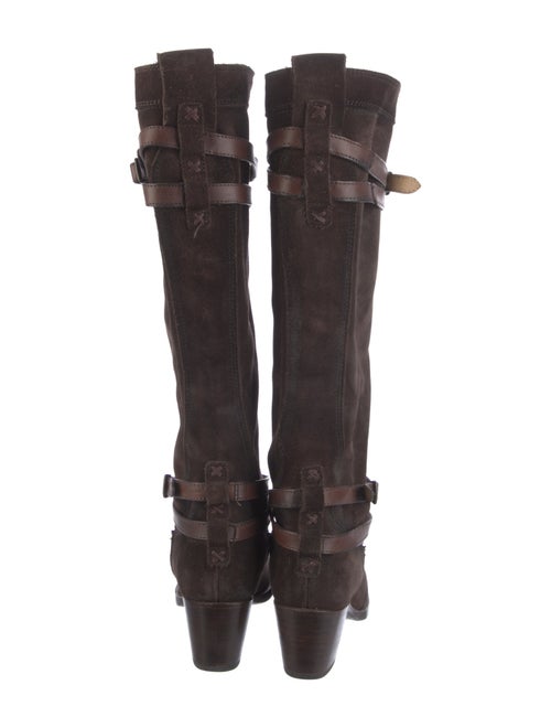 Frye Suede Leather Trim Embellishment Riding Boots
